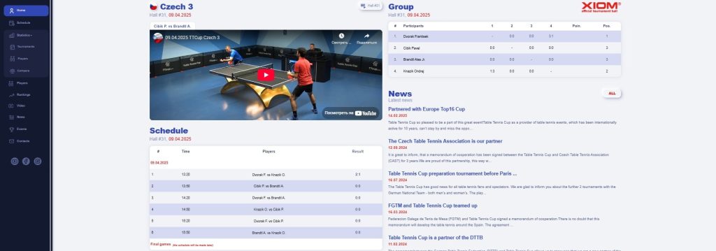 tt cup настольный теннис
