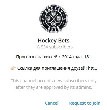 Hockey Bets в телеграмм