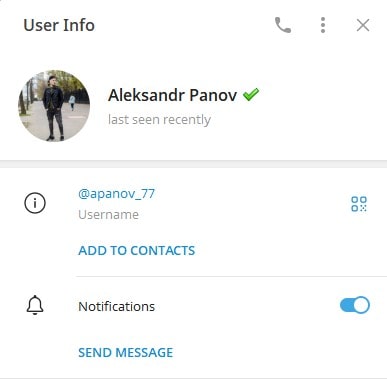 ТГ-аккаунт Aleksandr Panov